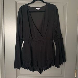 Black Long Sleeve Romper